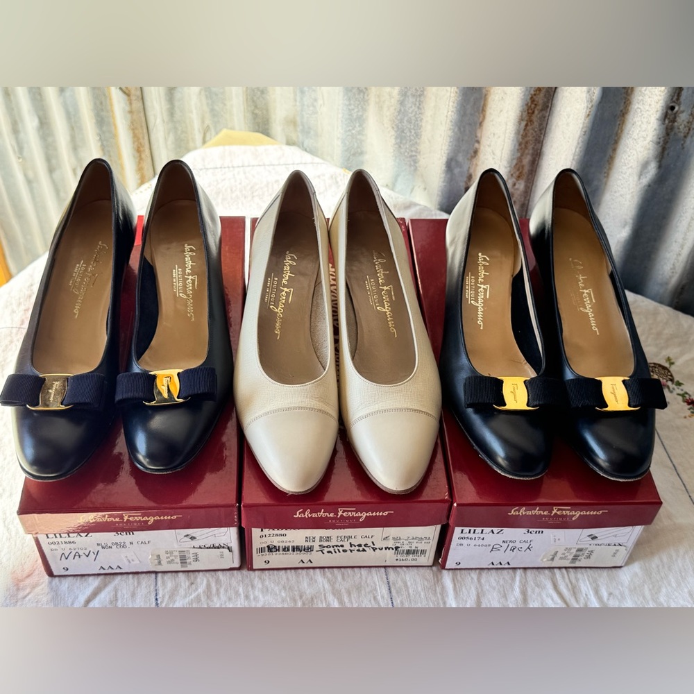 Salvatore Ferragamo Beige Heels - Picture 4 of 4